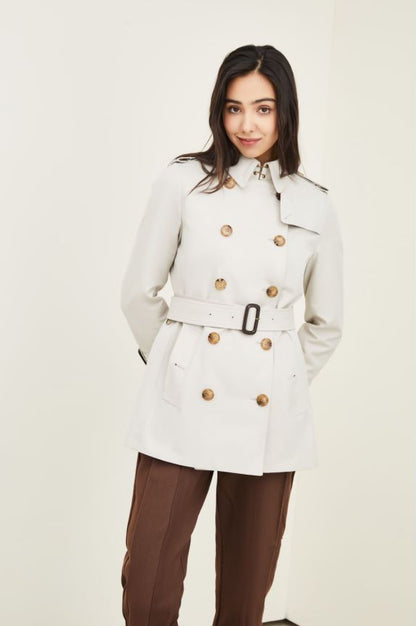 Women Trench Coat Mid Length