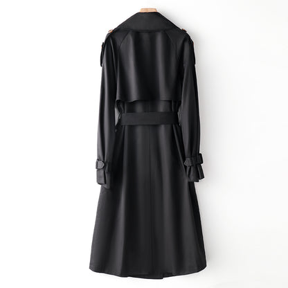 Korean Women Trench Coat knee Length