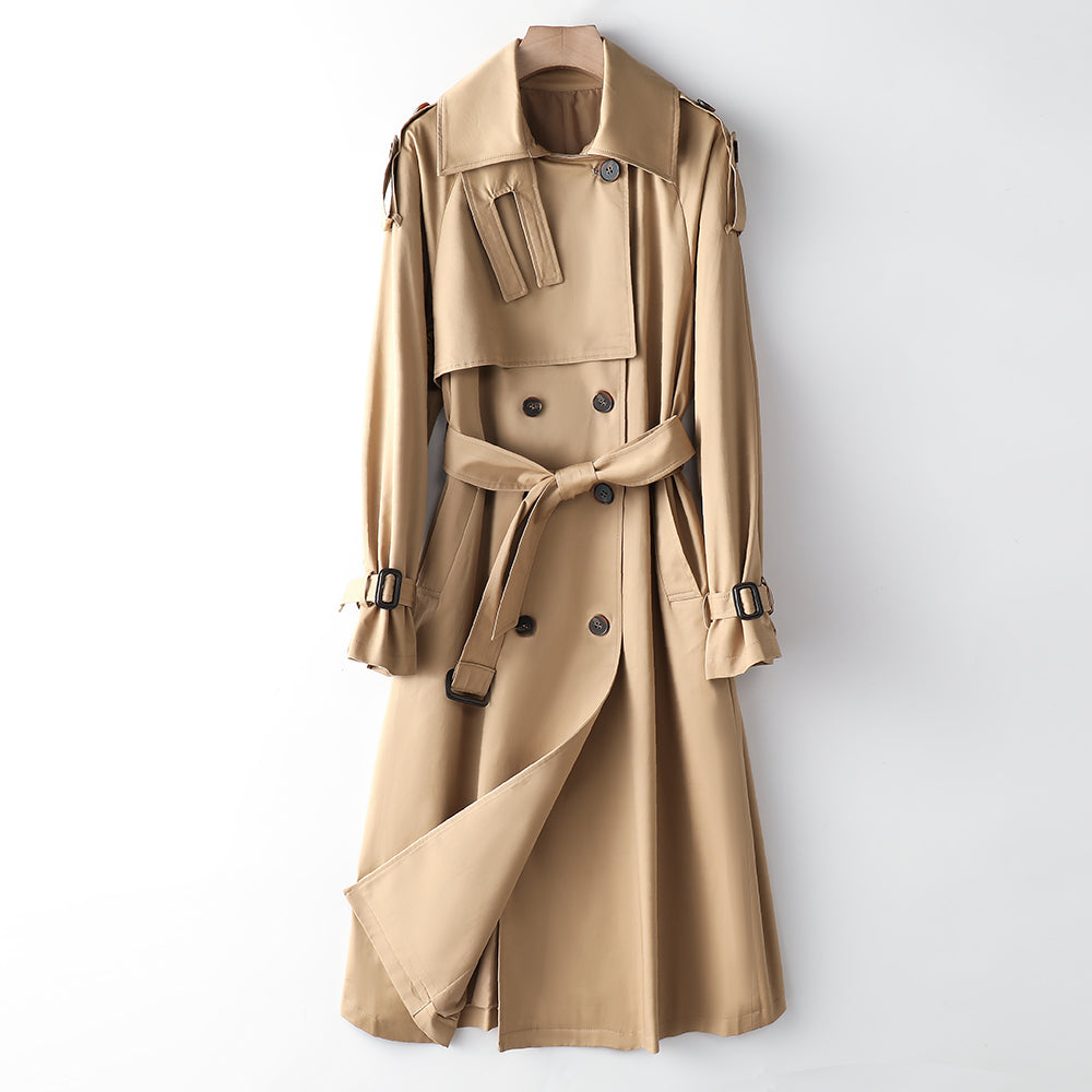 Korean Women Trench Coat knee Length