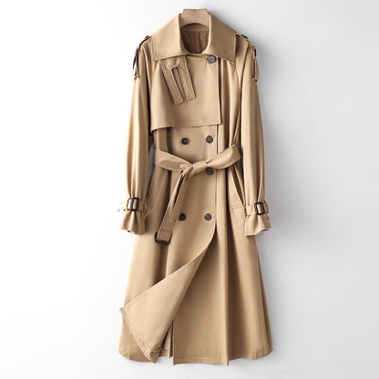 Korean Women Trench Coat knee Length