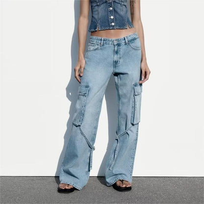 Women Cargo Jeans Trousers