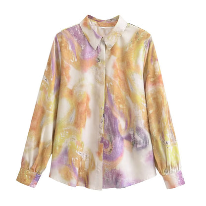 Women Silk Satin  Shirt