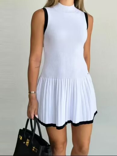 Knitted Round Neck Sleeveless Dress