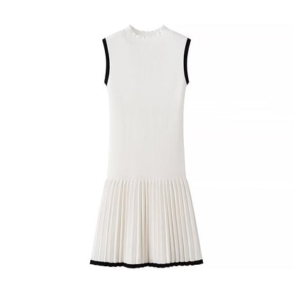 Knitted Round Neck Sleeveless Dress