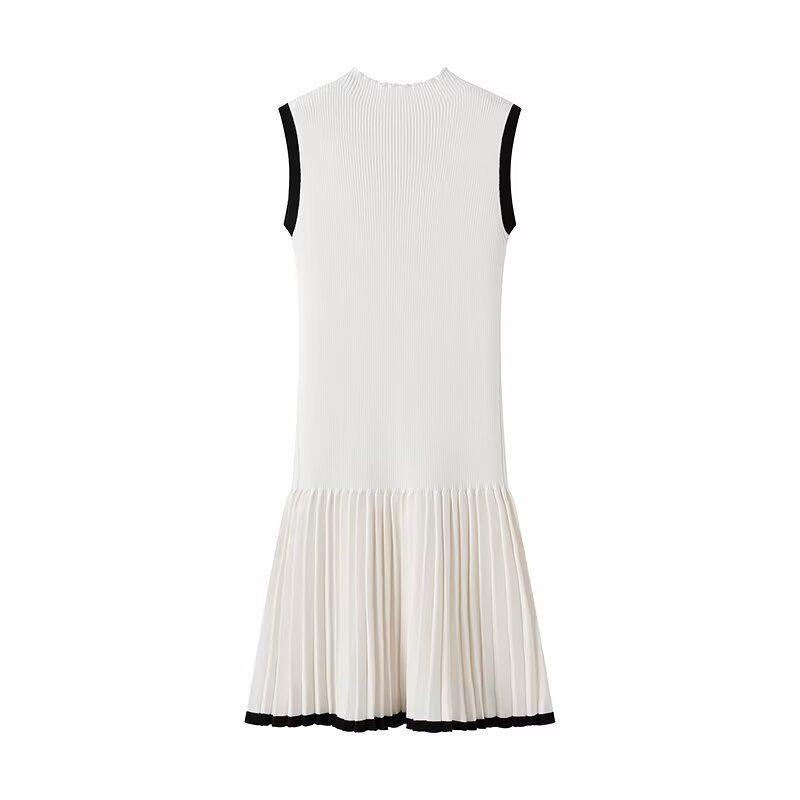 Knitted Round Neck Sleeveless Dress