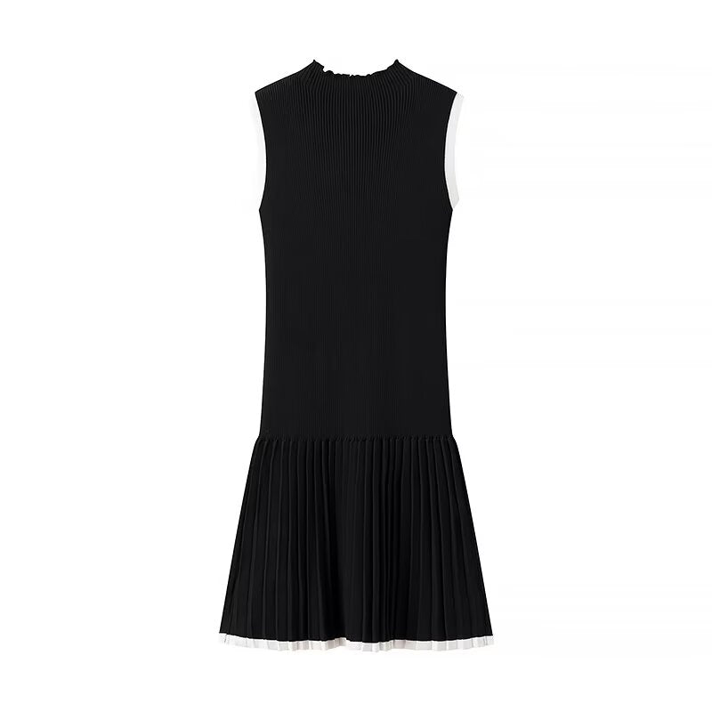 Knitted Round Neck Sleeveless Dress