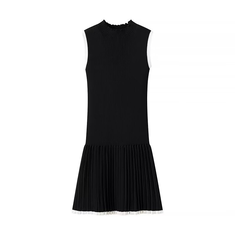 Knitted Round Neck Sleeveless Dress