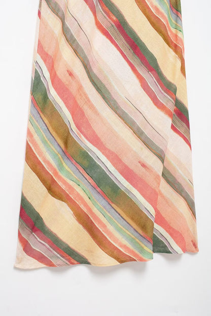 Sleeveless Striped Sling Dress