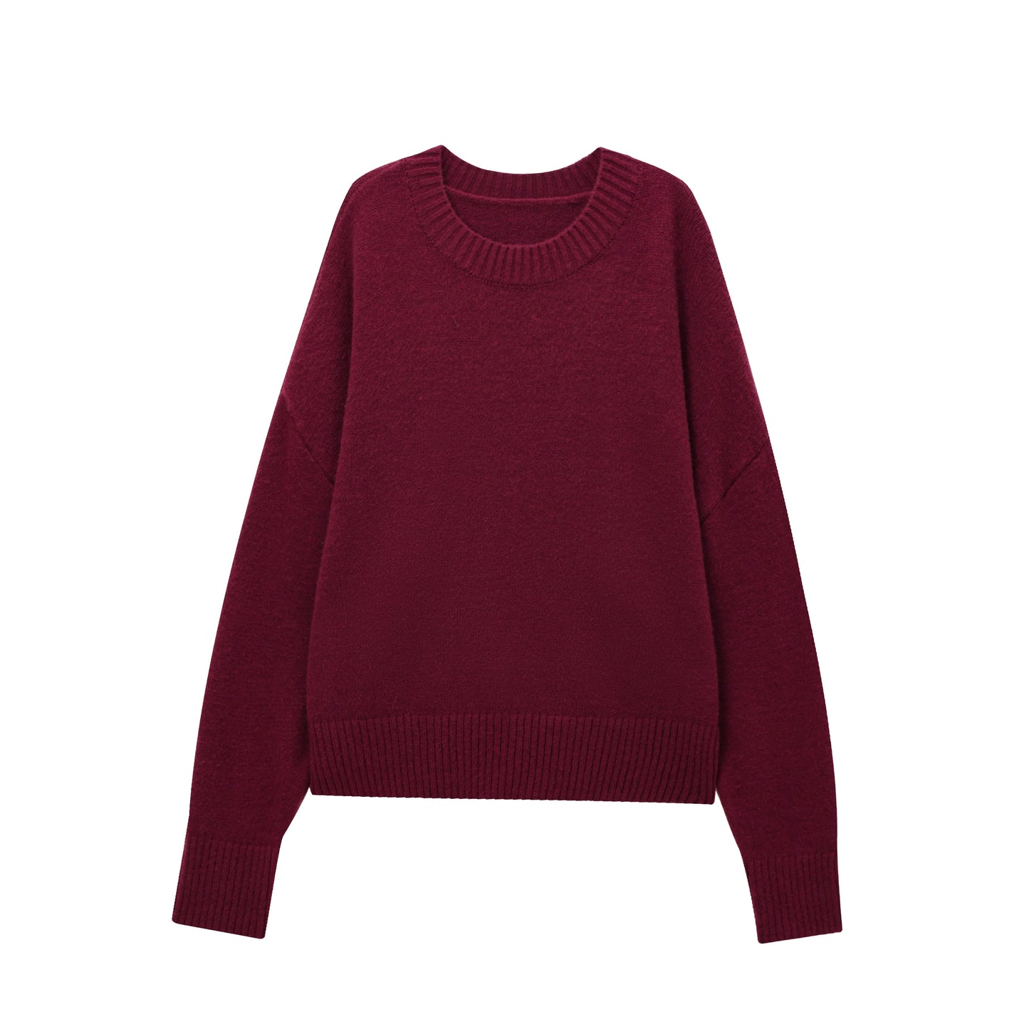 Women Sweater Casual Long Sleeve Round Neck Soft