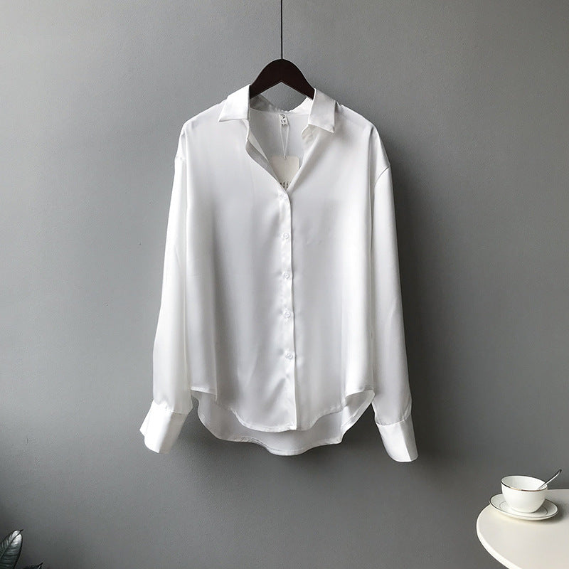 Women Long Sleeve Collared Shirt