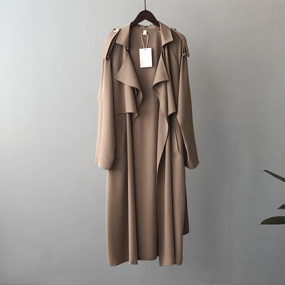 Elegant Long British Baggy Trench Coat