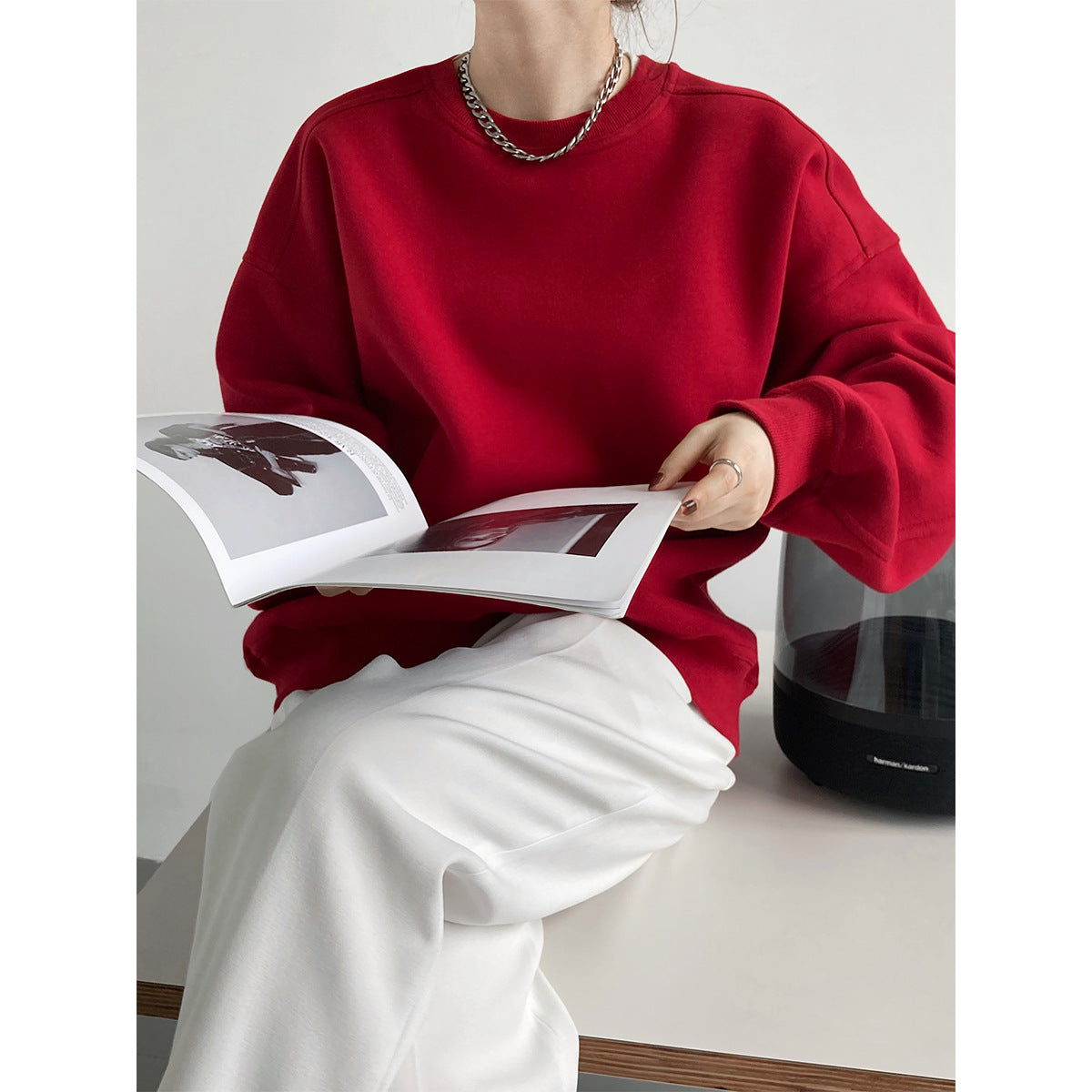 Women Long Sleeve Pullover Top Sweatshirt