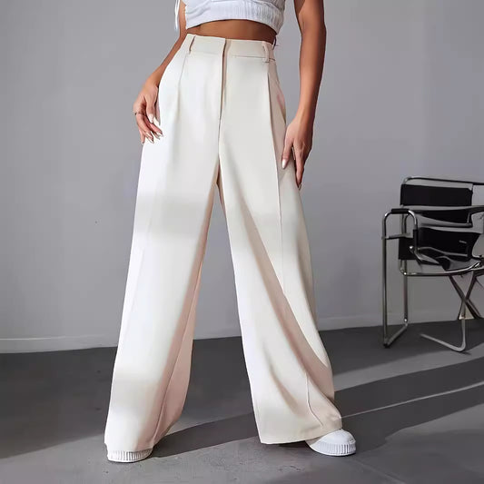 Women High Waist Wide Leg Work Pants