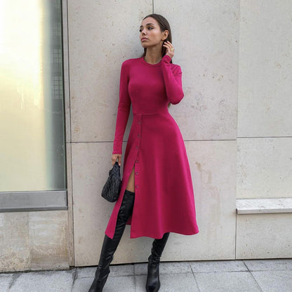 Silk Dress with Slit – Stylish and Graceful