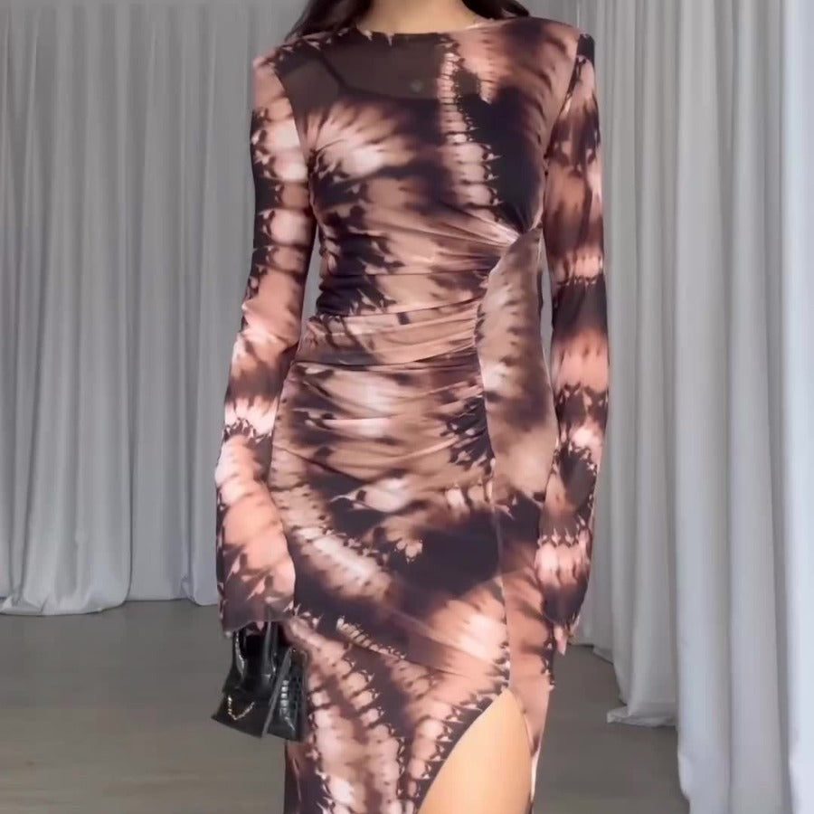 Leopard Print Slim Fitting Dress