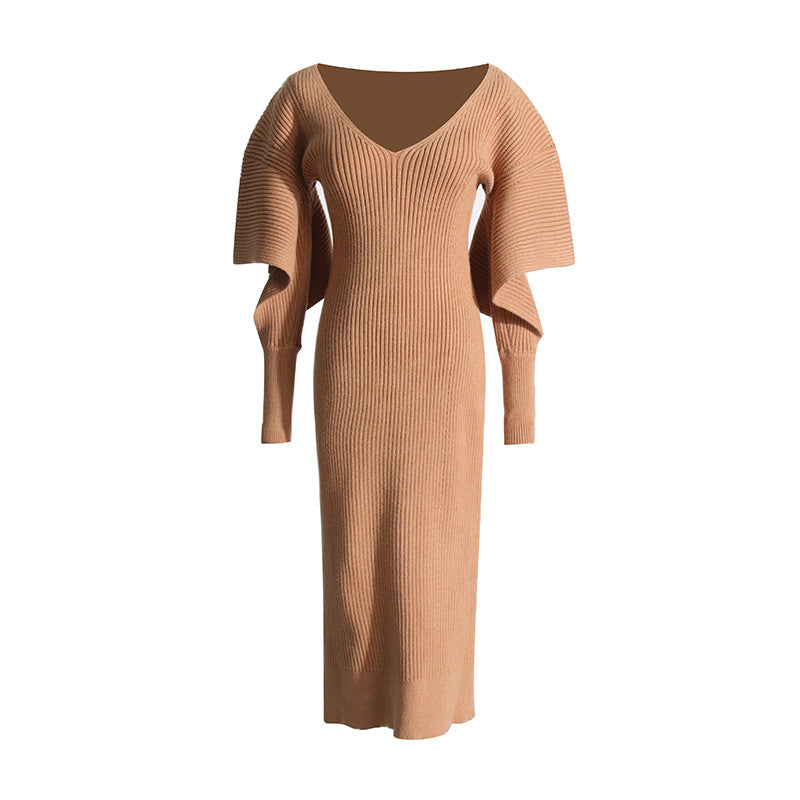 Mid-Length Slim Fit Knitted Dress