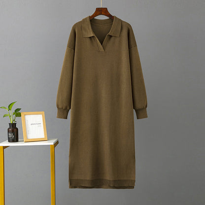 Knit Loose Solid Color Dress