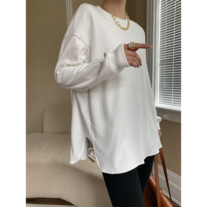 "Soft and Cozy Brushed Loose-Fit T-Shirt"