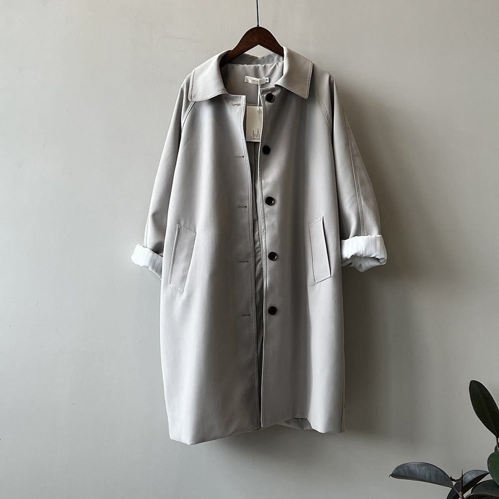 Women Trench Coat Mid Length