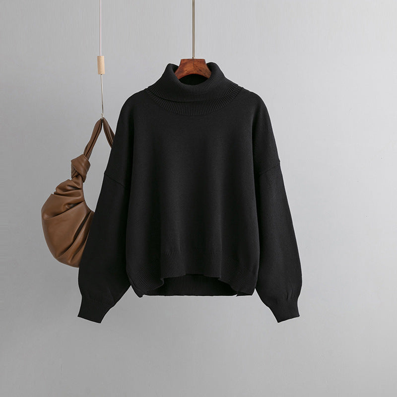 "Women Chic High Collar Knit Sweater"