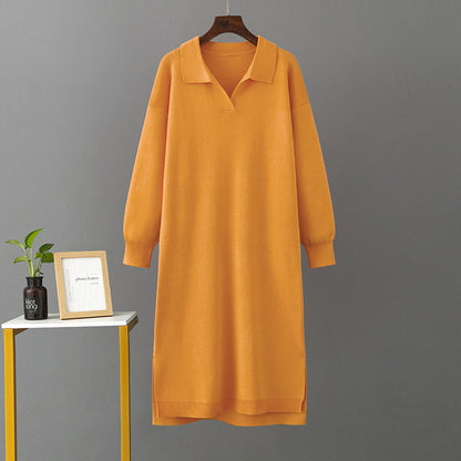 Knit Loose Solid Color Dress