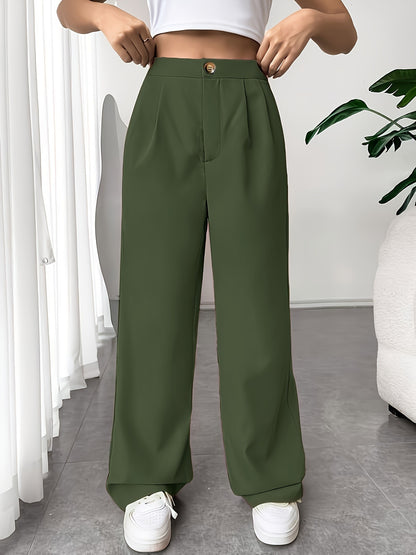 Women High Waist tailored trousers Mop Pants