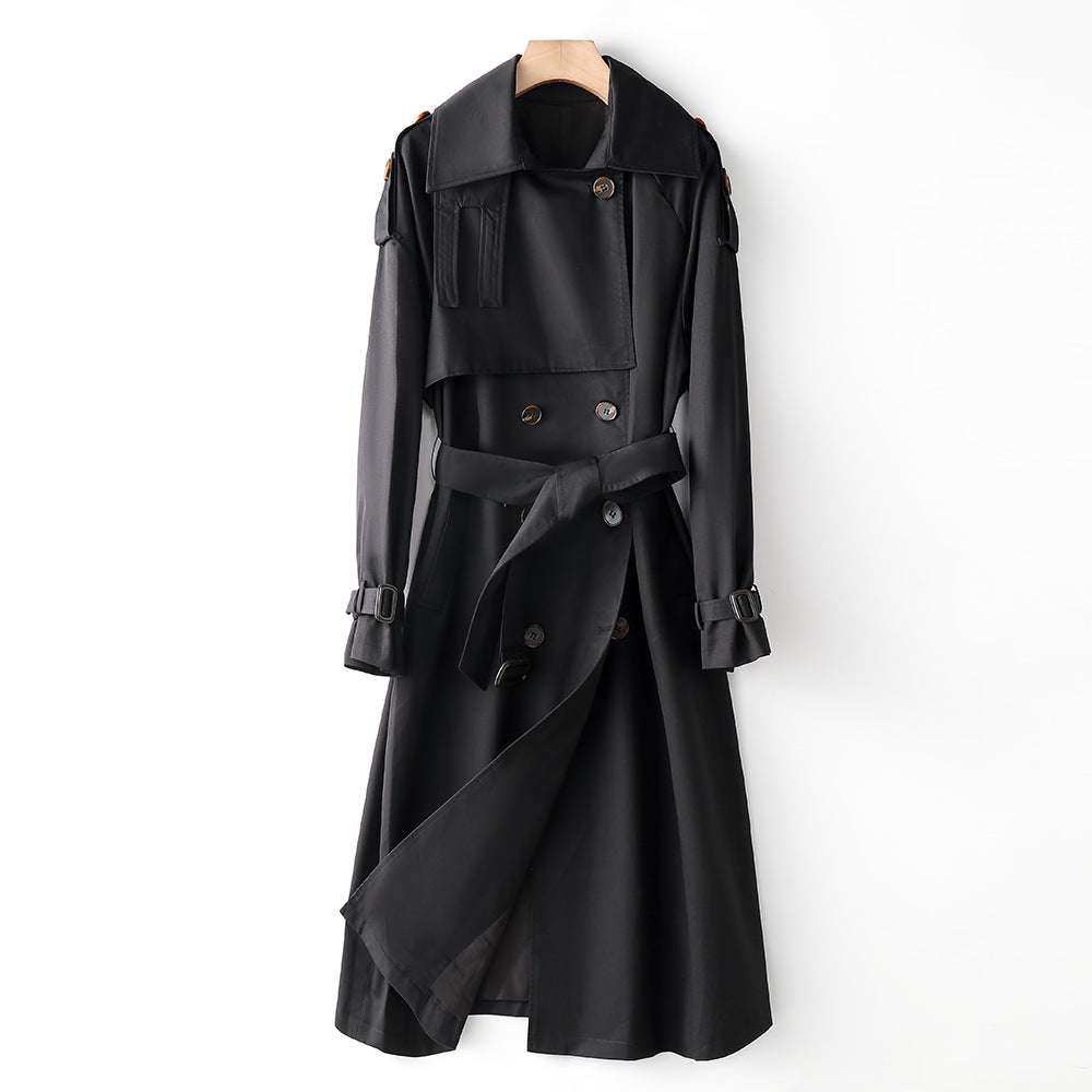 Korean Women Trench Coat knee Length