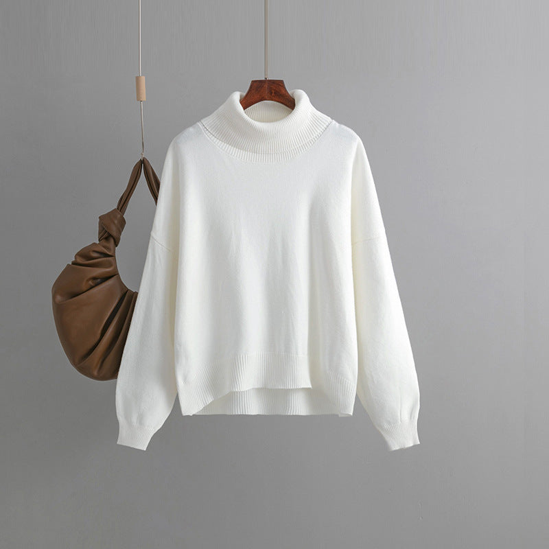 "Women Chic High Collar Knit Sweater"