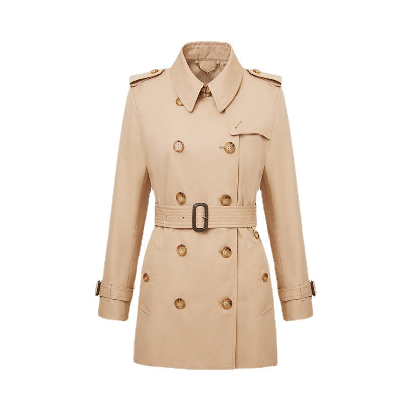 Women Trench Coat Mid Length