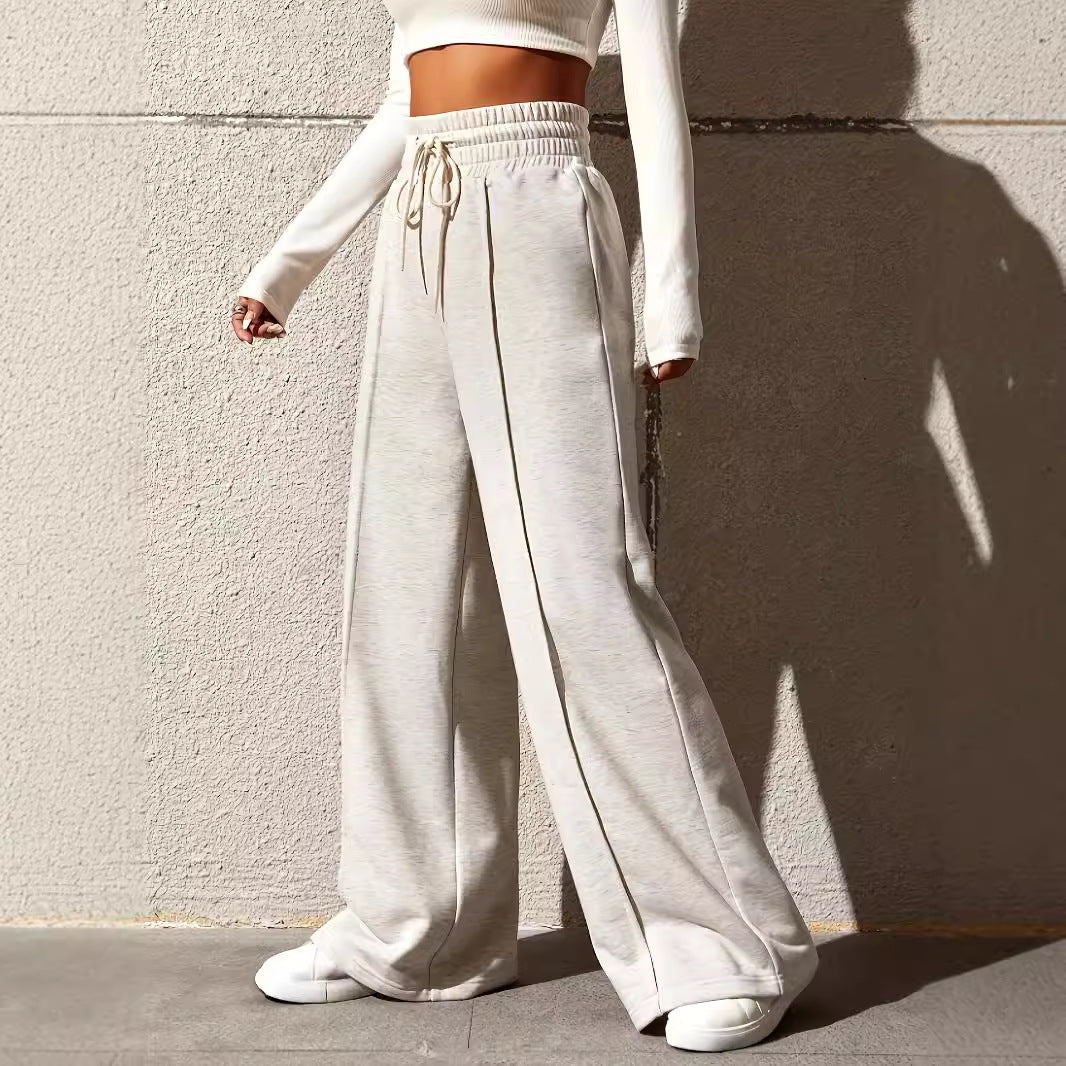 Women High Waist  Sweatpants Wide Leg