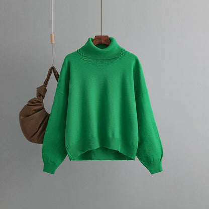 "Women Chic High Collar Knit Sweater"