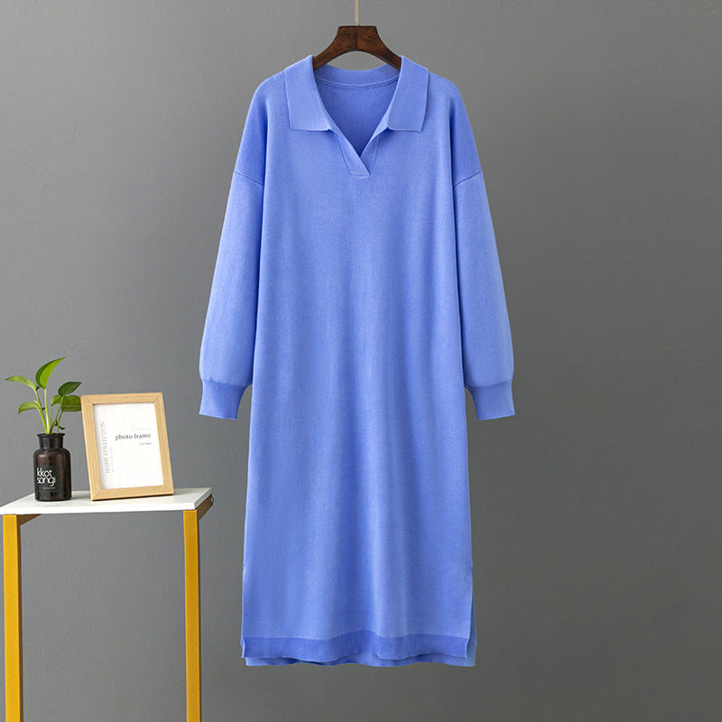 Knit Loose Solid Color Dress