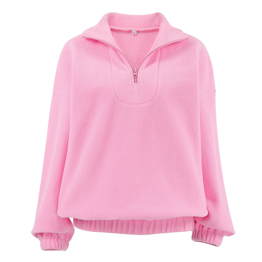 "Women Cozy Lambswool Polar Fleece Sweater"