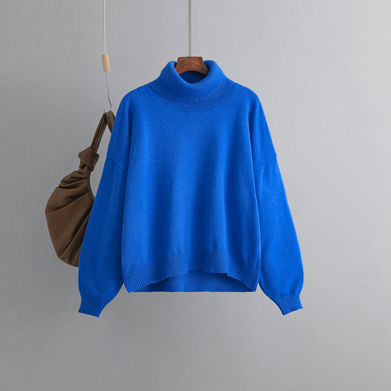 "Women Chic High Collar Knit Sweater"