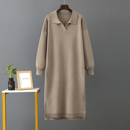 Knit Loose Solid Color Dress