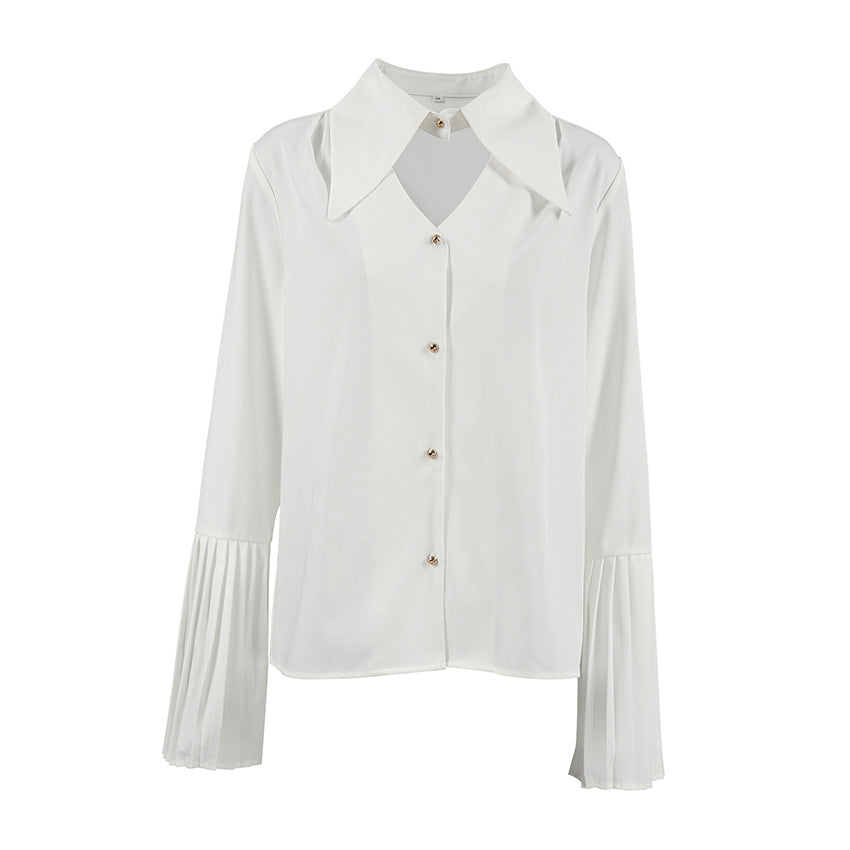 Women Collared Shirt Tops Long Sleeves