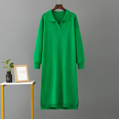 Knit Loose Solid Color Dress