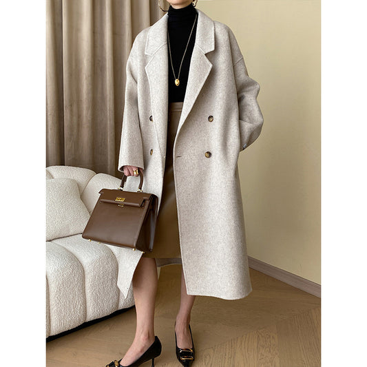 Premium Rabbit Fur & Wool Double-Sided Coat