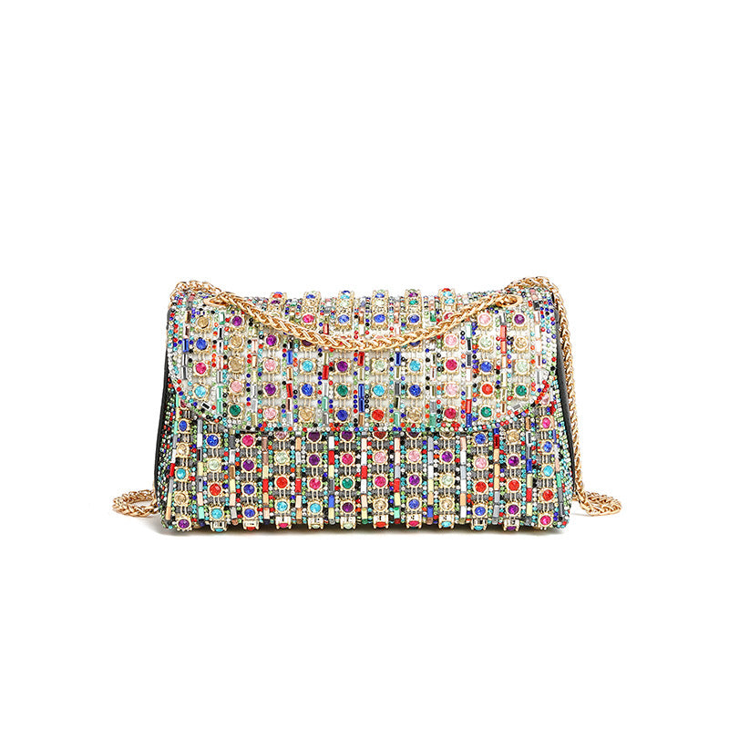 "Small Rhinestone Diamond Dionysian Crossbody Bag –