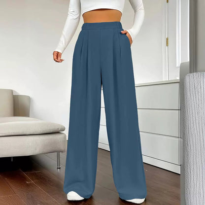 Women High Waist Wide Leg Casual Pants