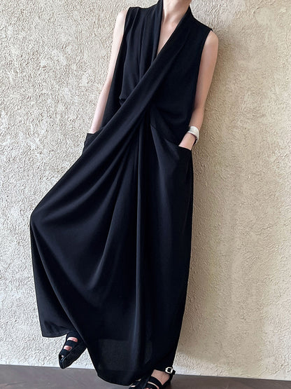 Asymmetric Twisted Waist Dress