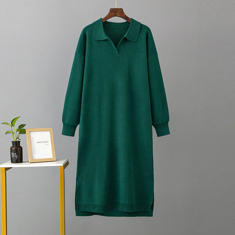 Knit Loose Solid Color Dress