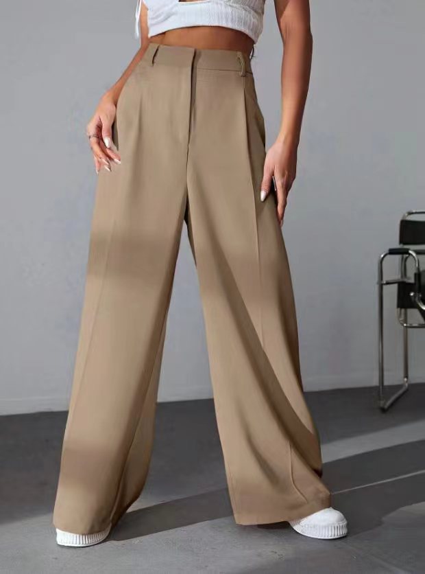 Women High Waist Wide Leg Work Pants