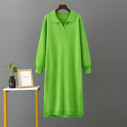 Knit Loose Solid Color Dress